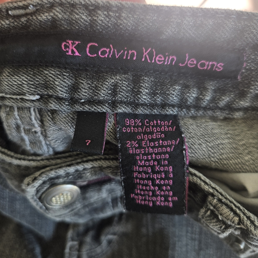 Calvin Klein Black Women's Jeans Sequin Back Size 7 - Picture 5 of 5
